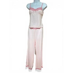 Angels Victoria's Secret Vtg Y2K Cami Pants Pajama Lounge Set Sz Small Pink NWT